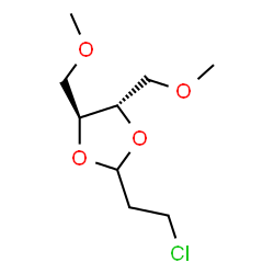 ChemSpider 2D Image | (4S,5S)-2-(2-Chloroethyl)-4,5-bis(methoxymethyl)-1,3-dioxolane | C9H17ClO4