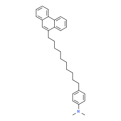 ChemSpider 2D Image | N,N-Dimethyl-4-[10-(9-phenanthryl)decyl]aniline | C32H39N