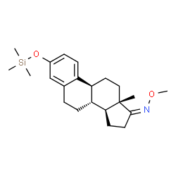 ChemSpider 2D Image | (17Z)-N-Methoxy-3-[(trimethylsilyl)oxy]estra-1(10),2,4-trien-17-imine | C22H33NO2Si