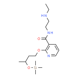 ChemSpider 2D Image | N-[2-(Ethylamino)ethyl]-2-{3-[(trimethylsilyl)oxy]butoxy}nicotinamide | C17H31N3O3Si