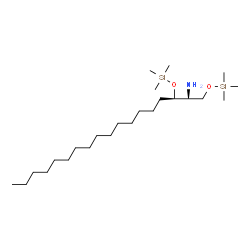 ChemSpider 2D Image | (4R,5S)-2,2,8,8-Tetramethyl-4-pentadecyl-3,7-dioxa-2,8-disilanonan-5-amine | C24H55NO2Si2