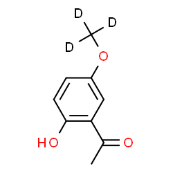 ChemSpider 2D Image | 1-{2-Hydroxy-5-[(~2~H_3_)methyloxy]phenyl}ethanone | C9H7D3O3