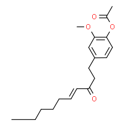 ChemSpider 2D Image | 2-Methoxy-4-[(4E)-3-oxo-4-decen-1-yl]phenyl acetate | C19H26O4