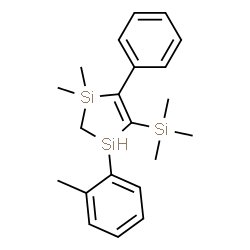 ChemSpider 2D Image | 1,1-Dimethyl-3-(2-methylphenyl)-5-phenyl-4-(trimethylsilyl)-2,3-dihydro-1H-1,3-disilole | C21H30Si3