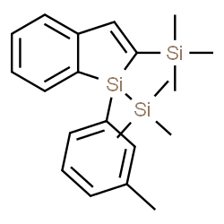 ChemSpider 2D Image | 1-(3-Methylphenyl)-1,2-bis(trimethylsilyl)-1H-1-benzosilole | C21H30Si3