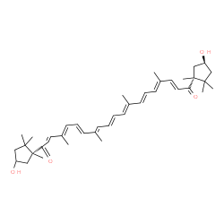 ChemSpider 2D Image | (3S,5R,5'R)-3,3'-Dihydroxy-kappa,kappa-carotene-6,6'-dione | C40H56O4