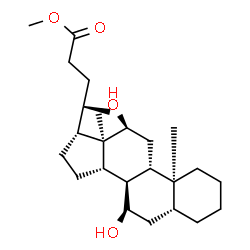 ChemSpider 2D Image | 7alpha,12alpha-Dihydroxy-5alpha-cholan-24-oic Acid Methyl ester | C25H42O4