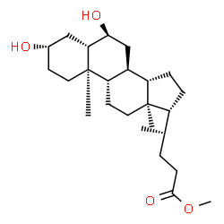 ChemSpider 2D Image | Methyl (3beta,5alpha,6alpha,20R)-3,6-dihydroxycholan-24-oate | C25H42O4