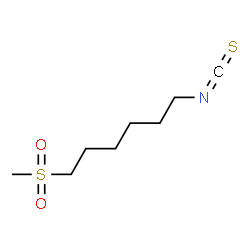 ChemSpider 2D Image | 1-Isothiocyanato-6-(methylsulfonyl)hexane | C8H15NO2S2