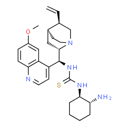 ChemSpider 2D Image | 1-[(1R,2R)-2-Aminocyclohexyl]-3-[(8alpha,9S)-6'-methoxycinchonan-9-yl]thiourea | C27H37N5OS