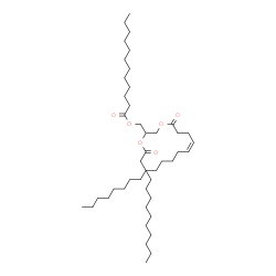 ChemSpider 2D Image | 2,3-Bis(dodecanoyloxy)propyl (4Z)-4-octadecenoate | C45H84O6