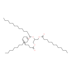 ChemSpider 2D Image | 2,3-Bis(dodecanoyloxy)propyl (4Z,7Z)-4,7-octadecadienoate | C45H82O6