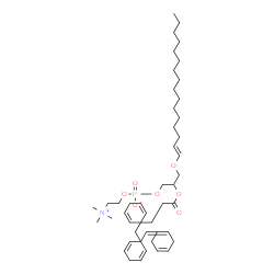 ChemSpider 2D Image | 2-[(4Z,7Z,10Z,13Z,16Z,19Z)-4,7,10,13,16,19-Docosahexaenoyloxy]-3-[(1E)-1-hexadecen-1-yloxy]propyl 2-(trimethylammonio)ethyl phosphate | C46H80NO7P