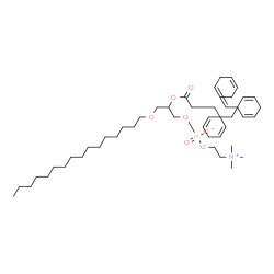 ChemSpider 2D Image | 2-[(4Z,7Z,10Z,13Z,16Z,19Z)-4,7,10,13,16,19-Docosahexaenoyloxy]-3-(hexadecyloxy)propyl 2-(trimethylammonio)ethyl phosphate | C46H82NO7P