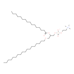 ChemSpider 2D Image | 3-(Octadecyloxy)-2-(palmitoyloxy)propyl 2-(trimethylammonio)ethyl phosphate | C42H86NO7P