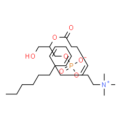 ChemSpider 2D Image | 3-Hydroxy-2-[(4Z,7Z,10Z)-4,7,10-octadecatrienoyloxy]propyl 2-(trimethylammonio)ethyl phosphate | C26H48NO7P