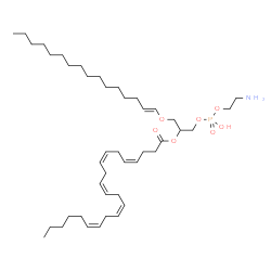 ChemSpider 2D Image | (15E)-25-Amino-22-hydroxy-22-oxido-17,21,23-trioxa-22lambda~5~-phosphapentacos-15-en-19-yl (4Z,7Z,10Z,13Z,16Z)-4,7,10,13,16-docosapentaenoate | C43H76NO7P