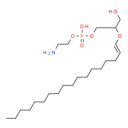 ChemSpider 2D Image | 2-Aminoethyl 3-hydroxy-2-[(1E)-1-octadecen-1-yloxy]propyl hydrogen phosphate | C23H48NO6P