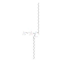 ChemSpider 2D Image | (2R,3S,4E)-3-Hydroxy-2-(icosanoylamino)-4-octadecen-1-yl 2-(trimethylammonio)ethyl phosphate | C43H87N2O6P