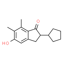 ChemSpider 2D Image | 2-Cyclopentyl-5-hydroxy-6,7-dimethyl-1-indanone | C16H20O2