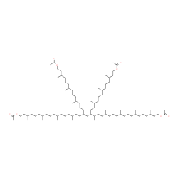 ChemSpider 2D Image | 18-(14-Acetoxy-4,8,12-trimethyltetradecyl)-20-(13-acetoxy-3,7,11-trimethyltridecyl)-3,7,11,15,21,24,28,32,36-nonamethyl-1,38-octatriacontanediyl diacetate | C88H170O8