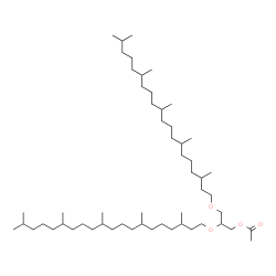 ChemSpider 2D Image | 2,3-Bis[(3,7,11,15,19-pentamethylicosyl)oxy]propyl acetate | C55H110O4