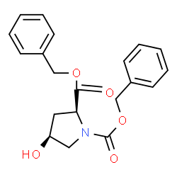 ChemSpider 2D Image | (2S,4S)-dibenzyl 4-hydroxypyrrolidine-1,2-dicarboxylate | C20H21NO5
