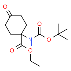 ChemSpider 2D Image | Ethyl 1-({[(2-methyl-2-propanyl)oxy]carbonyl}amino)-4-oxocyclohexanecarboxylate | C14H23NO5