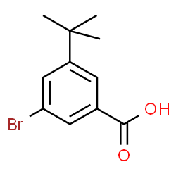ChemSpider 2D Image | 3-Bromo-5-(2-methyl-2-propanyl)benzoic acid | C11H13BrO2