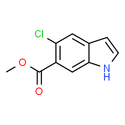 ChemSpider 2D Image | Methyl 5-chloro-1H-indole-6-carboxylate | C10H8ClNO2