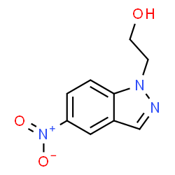 ChemSpider 2D Image | 2-(5-Nitro-1H-indazol-1-yl)ethanol | C9H9N3O3