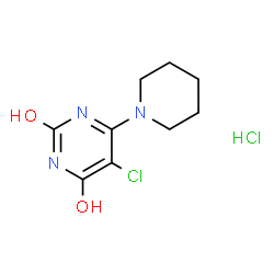 ChemSpider 2D Image | 5-Chloro-6-(1-piperidinyl)-2,4(1H,3H)-pyrimidinedione hydrochloride (1:1) | C9H13Cl2N3O2
