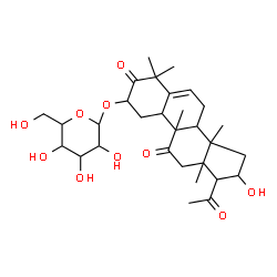 ChemSpider 2D Image | 16-Hydroxy-9,10,14-trimethyl-1,11,20-trioxo-4,9-cyclo-9,10-secopregn-5-en-2-yl hexopyranoside | C30H44O10