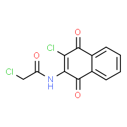 ChemSpider 2D Image | 2-Chloro-N-(3-chloro-1,4-dioxo-1,4-dihydro-2-naphthalenyl)acetamide | C12H7Cl2NO3