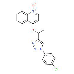 ChemSpider 2D Image | 4-{1-[1-(4-Chlorophenyl)-1H-1,2,3-triazol-4-yl]ethoxy}quinoline 1-oxide | C19H15ClN4O2