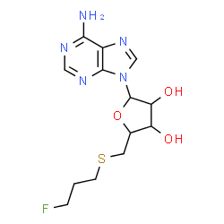 ChemSpider 2D Image | 9-[5-S-(3-Fluoropropyl)-5-thiopentofuranosyl]-9H-purin-6-amine | C13H18FN5O3S