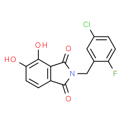 ChemSpider 2D Image | 2-(5-Chloro-2-fluorobenzyl)-4,5-dihydroxy-1H-isoindole-1,3(2H)-dione | C15H9ClFNO4