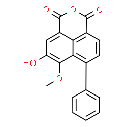 ChemSpider 2D Image | 5-Hydroxy-6-methoxy-7-phenyl-1H,3H-benzo[de]isochromene-1,3-dione | C19H12O5