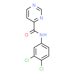 ChemSpider 2D Image | N-(3,4-Dichlorophenyl)-4-pyrimidinecarboxamide | C11H7Cl2N3O