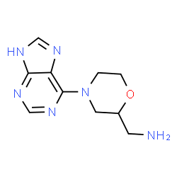 ChemSpider 2D Image | 1-[4-(1H-Purin-6-yl)-2-morpholinyl]methanamine | C10H14N6O