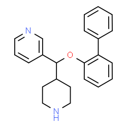 ChemSpider 2D Image | 3-[(2-Biphenylyloxy)(4-piperidinyl)methyl]pyridine | C23H24N2O