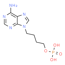 ChemSpider 2D Image | 4-(6-Amino-9H-purin-9-yl)butyl dihydrogen phosphate | C9H14N5O4P