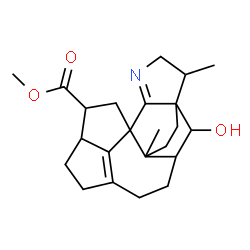ChemSpider 2D Image | Methyl 20-hydroxy-5,9-dimethyl-3-azahexacyclo[11.5.1.1~6,10~.0~1,9~.0~2,6~.0~16,19~]icosa-2,13(19)-diene-17-carboxylate | C23H31NO3