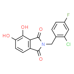 ChemSpider 2D Image | 2-(2-Chloro-4-fluorobenzyl)-4,5-dihydroxy-1H-isoindole-1,3(2H)-dione | C15H9ClFNO4