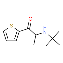 ChemSpider 2D Image | 2-[(2-Methyl-2-propanyl)amino]-1-(2-thienyl)-1-propanone | C11H17NOS