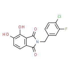 ChemSpider 2D Image | 2-(4-Chloro-3-fluorobenzyl)-4,5-dihydroxy-1H-isoindole-1,3(2H)-dione | C15H9ClFNO4
