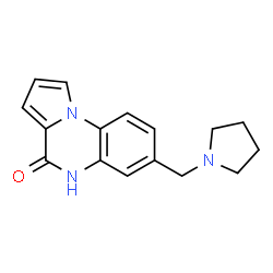 ChemSpider 2D Image | 7-(1-Pyrrolidinylmethyl)pyrrolo[1,2-a]quinoxalin-4(5H)-one | C16H17N3O