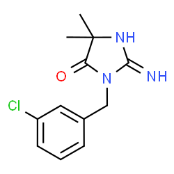 ChemSpider 2D Image | (2Z)-3-(3-chlorobenzyl)-2-imino-5,5-dimethylimidazolidin-4-one | C12H14ClN3O