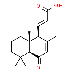 ChemSpider 2D Image | (2E)-3-[(1S,4aS,8aR)-2,5,5,8a-Tetramethyl-4-oxo-1,4,4a,5,6,7,8,8a-octahydro-1-naphthalenyl]acrylic acid | C17H24O3