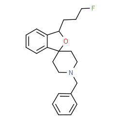 ChemSpider 2D Image | 1'-Benzyl-3-(3-fluoropropyl)-3H-spiro[2-benzofuran-1,4'-piperidine] | C22H26FNO
